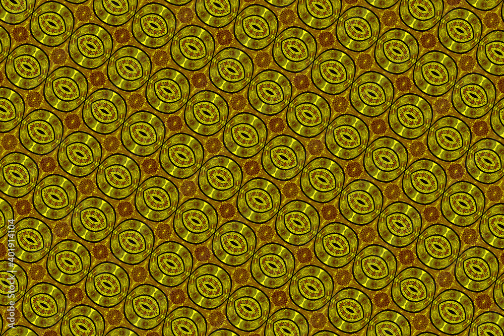 Ethnic fabric with geometric rounded shapes and diagonal lines, seamless illustration metric rounded shapes and diagonal lines, illustration