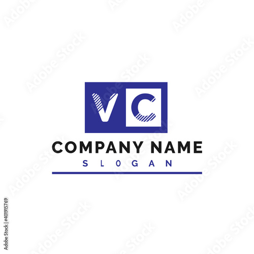 VC Logo Design. VC Letter Logo Vector Illustration - Vector