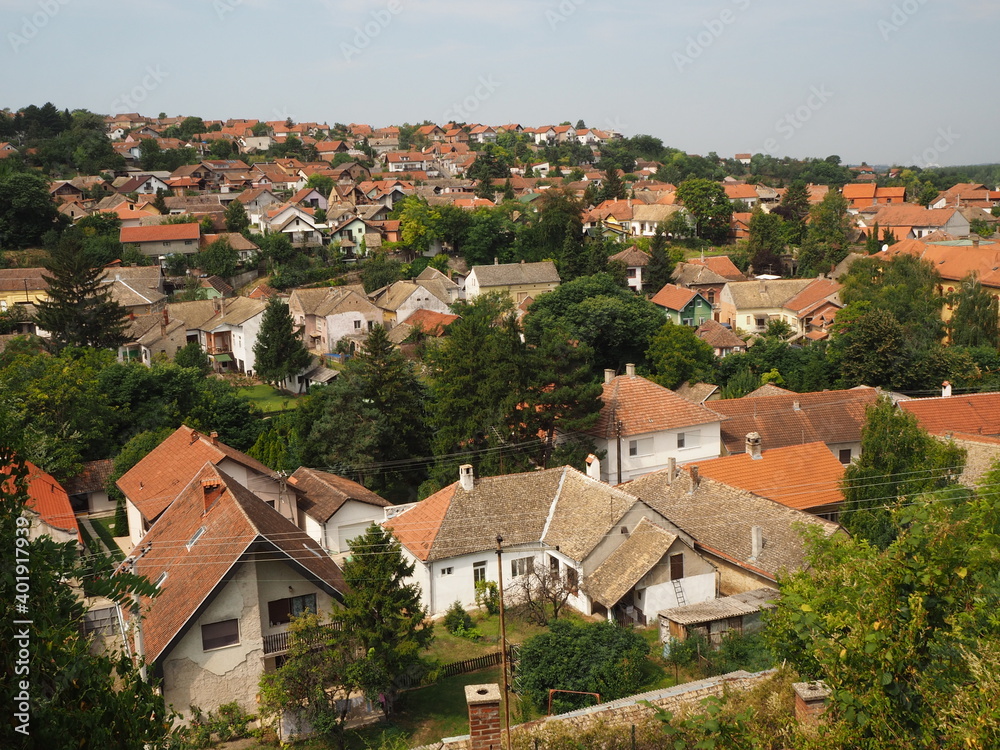 Tiled roofs, panoramic views. Novi Sad, Serbia