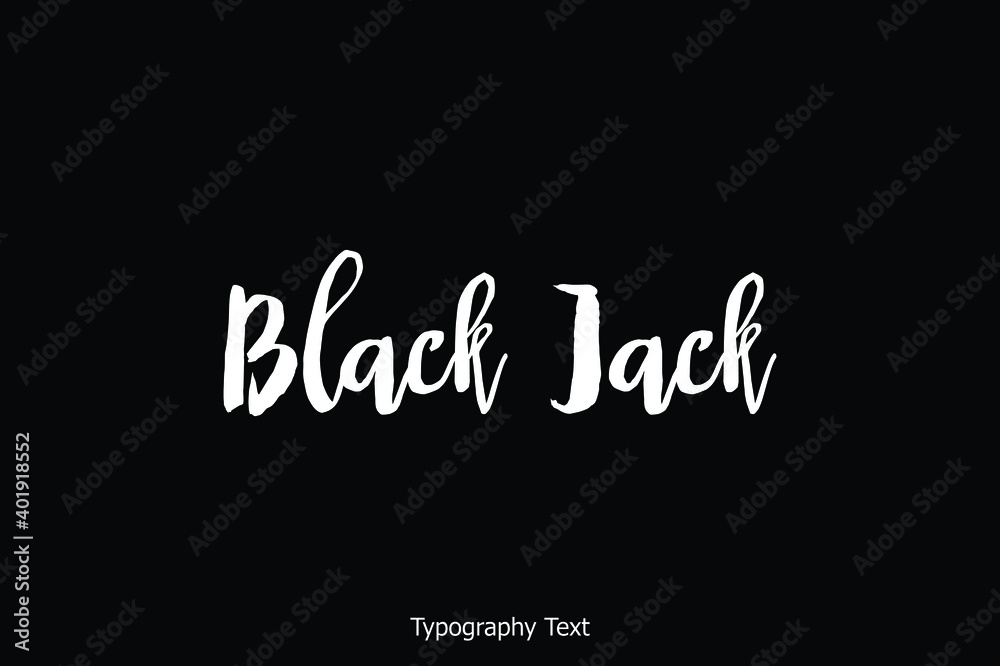 Black Jack Handwritten Bold Calligraphy Text on Black Background Black Jack Handwritten Bold Calligraphy Text on Black Background