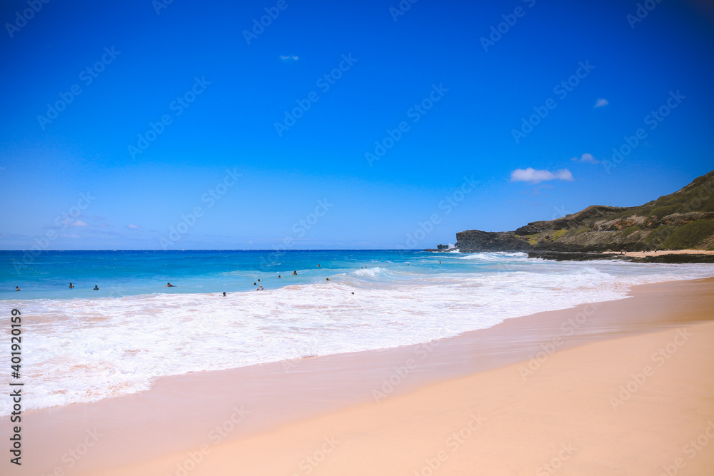 Sand beach, Oahu, Hawaii
