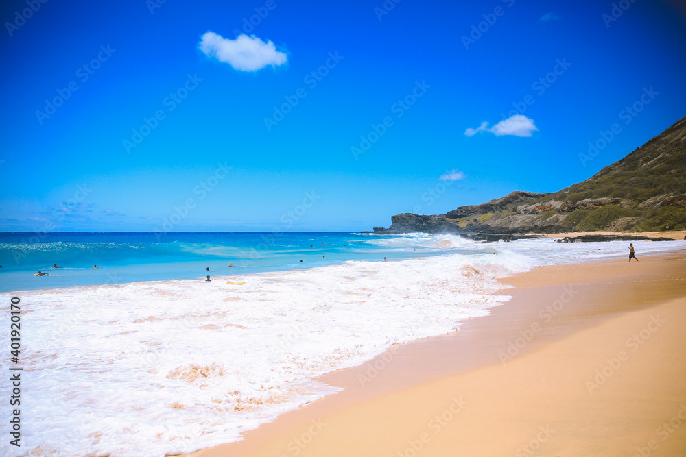 Sand beach, Oahu, Hawaii

