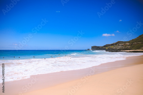 Sand beach, Oahu, Hawaii 