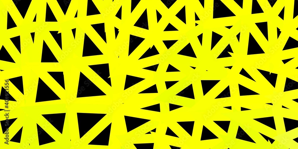 Obraz premium Light green, yellow vector abstract triangle texture.