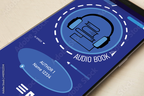 Open page of audiobook appl...