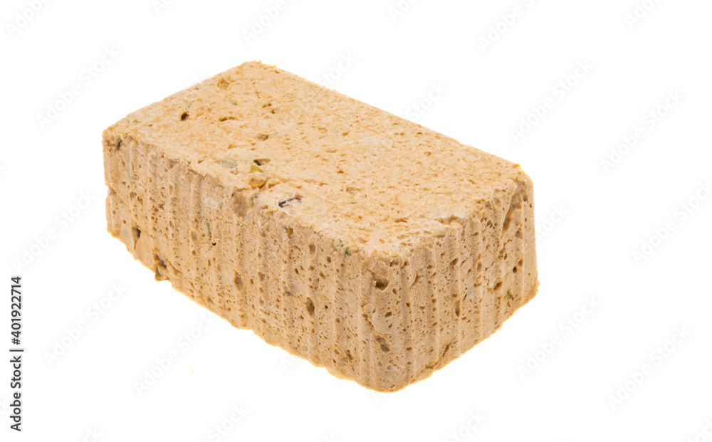 halva with pistachios isolated halva with pistachios isolated