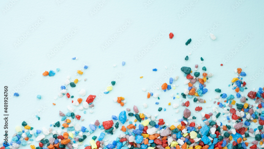 banner mock up background. empty space for your text. Colored stones. background small stones banner mock up background. empty space for your text. Colored stones. background small stones