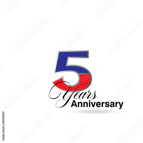 5 Year Anniversary celebration Vector Template Design Illustration Free Download 5 Year Anniversary celebration Vector Template Design Illustration - GFXLoad