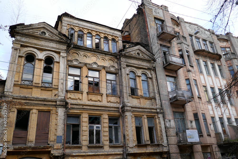 An old beautiful building in the center of Kiev.