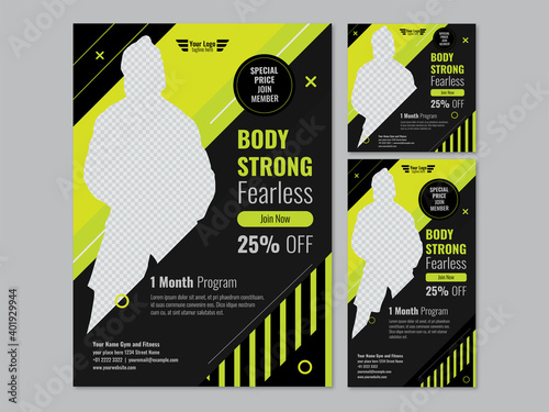 Gym Fitness Flyer Template