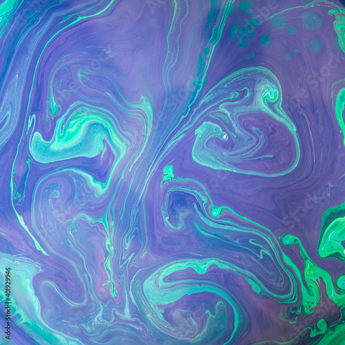 Abstract Purple Acrylic pour Liquid marble surfaces Design.