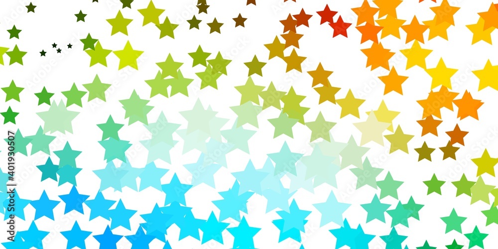 Light Blue, Green vector layout with bright stars. Light Blue, Green vector layout with bright stars.