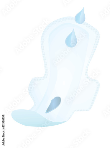 Woman pads template. vector illustration