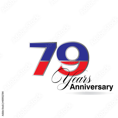 Free Download 79 Year Anniversary celebration Vector Template Design Illustration - GFXLoad
