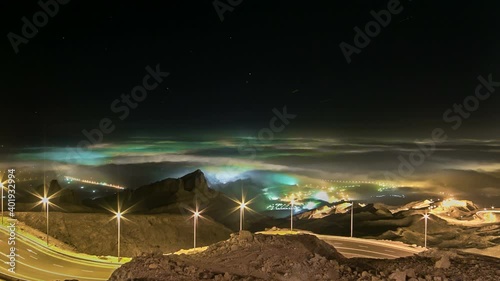 Al Ain Jebel Hafeet sea of fog Abu Dhabi