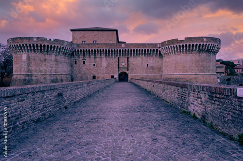 Ancient Italian castle. Rocca Roveresca of Senigallia, Marche, Italy. photo