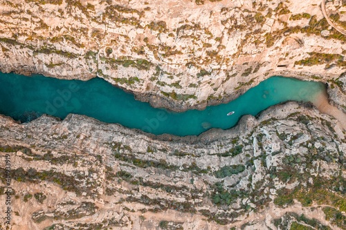 Aerial View of Wied il Ghasri, Gozo