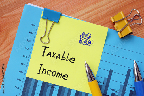 Taxable Income phrase on the sheet.
