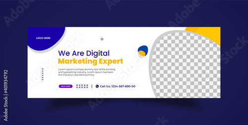 Digital marketing agency  social media post, web banner, and Facebook cover template