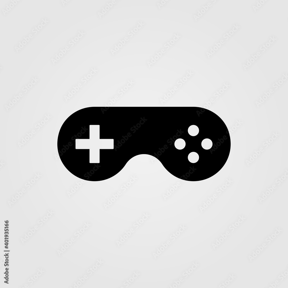 Game controller icon. Video game console vector illustration.