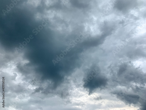 Dark clouds at the sky, stormy sky background