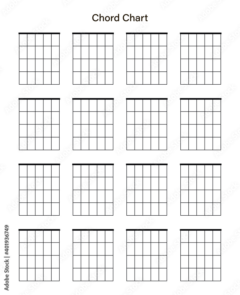 Blank Guitar Chord Diagram