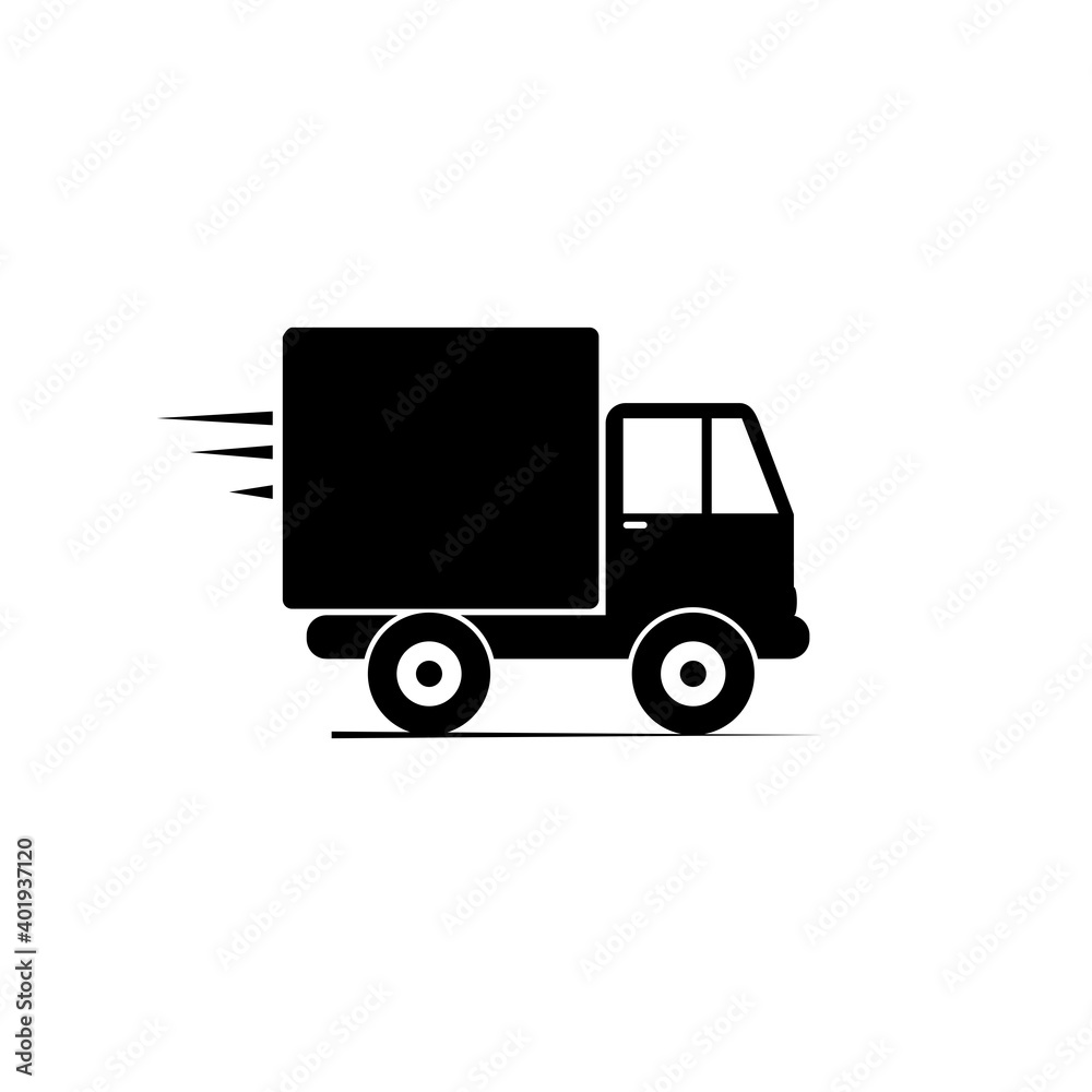 Delivery truck icon isolated on white background Delivery truck icon isolated on white background