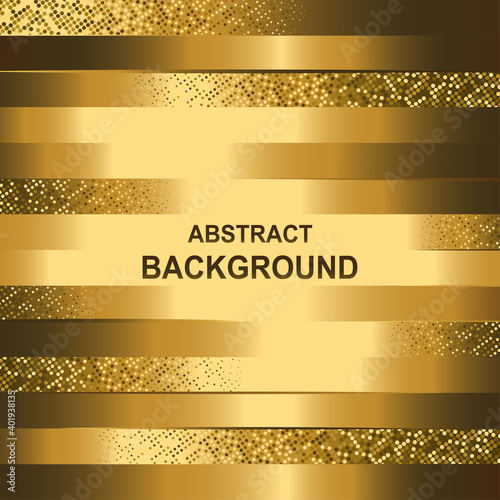 Abstract geometric line background with gold glitter effect