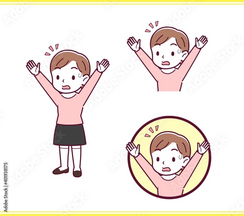 Girl in pink long sleeves