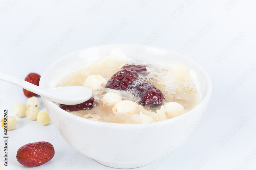 White Fungus Soup with Lotus Seeds White Fungus Soup with Lotus Seeds