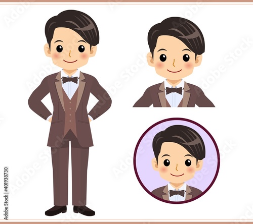 A man in a brown tie