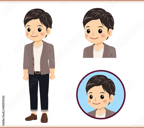 A man wearing a cardigan