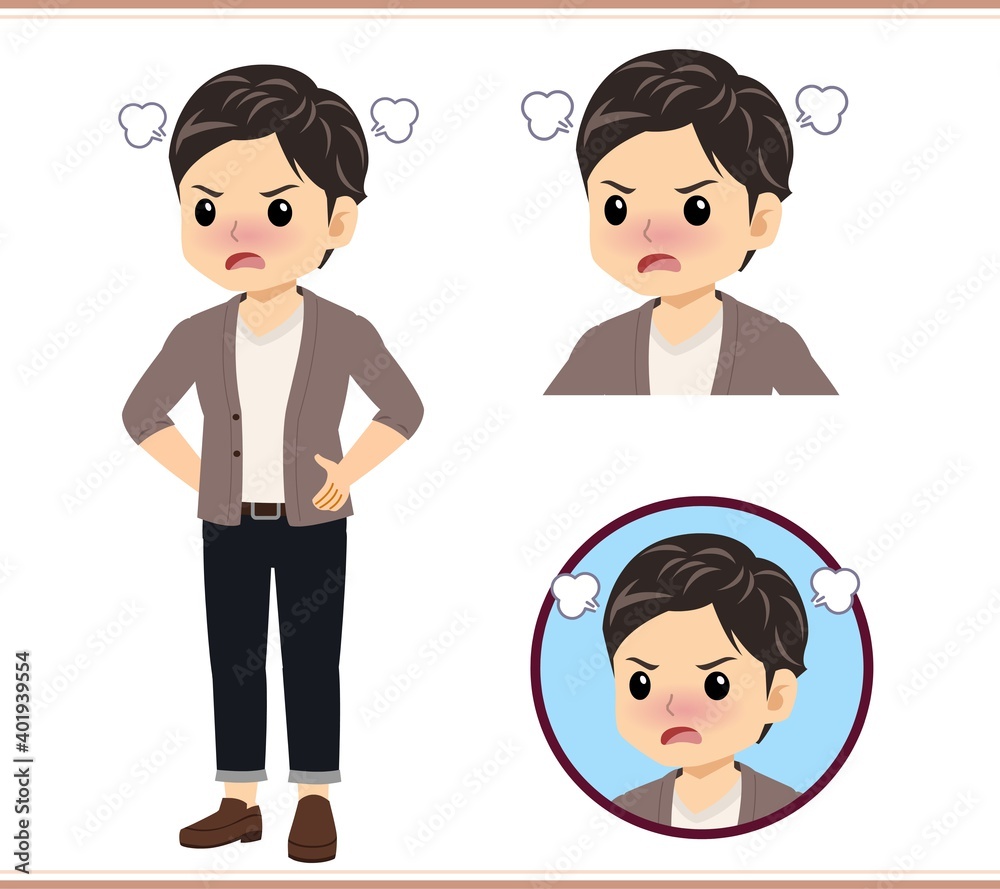 A man wearing a cardigan