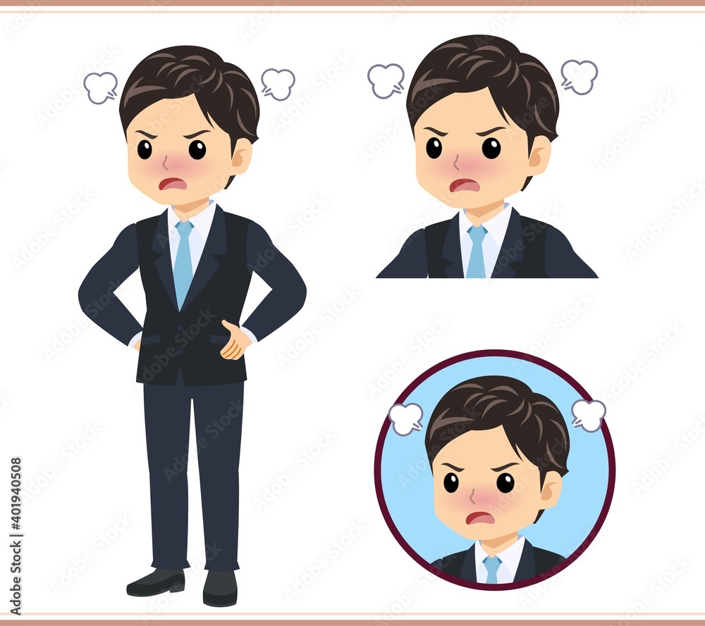 Male new employee with a light blue tie Male new employee with a light blue tie