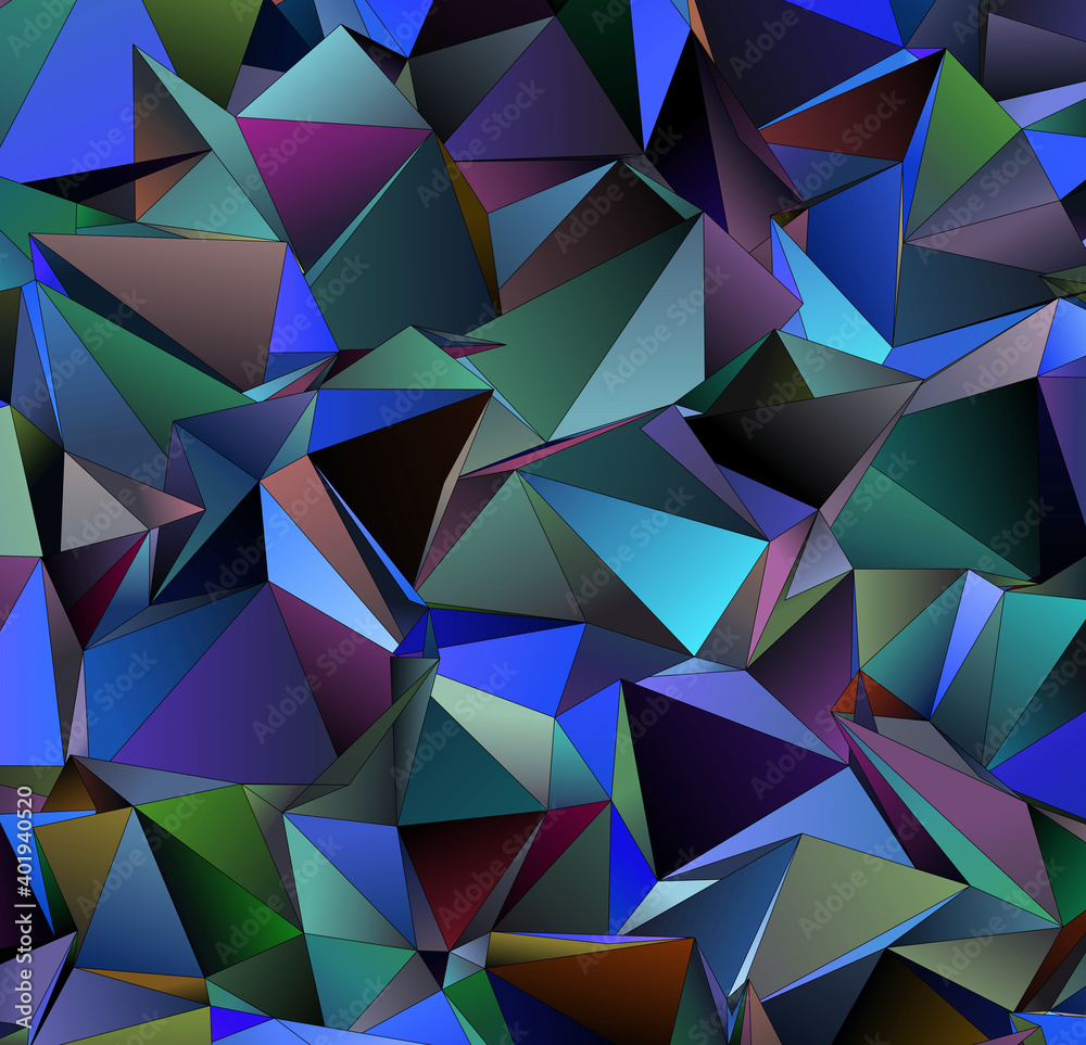 Obraz premium 3d Triangles, abstract background. Design wallpaper.