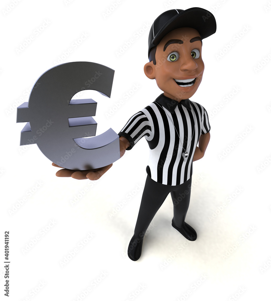 Fun 3D Illustration of an american Referee Fun 3D Illustration of an american Referee