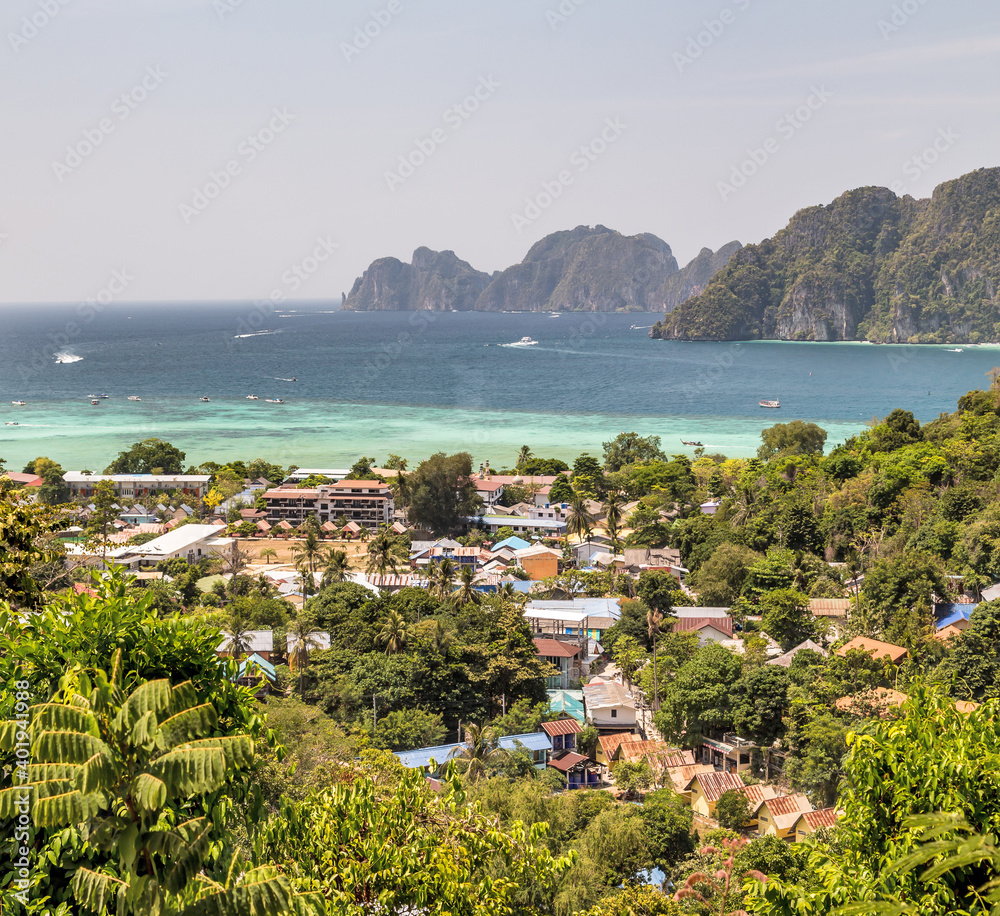 beautiful tropical Ko Phi Phi Don archipelago in Thailand