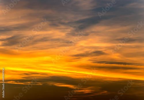 sky with white fluffy clouds natural background.