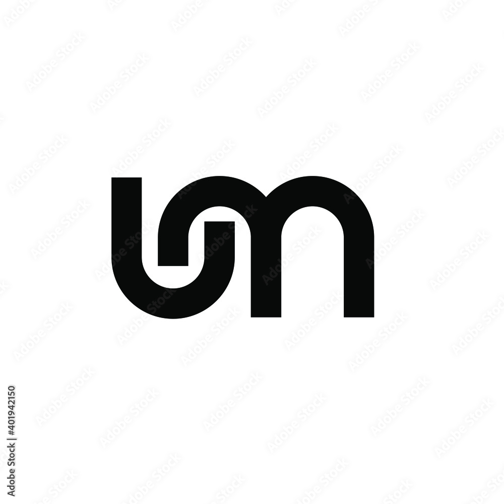 Poster Print um minimal logo icon design vector isolated design 40x40 cm