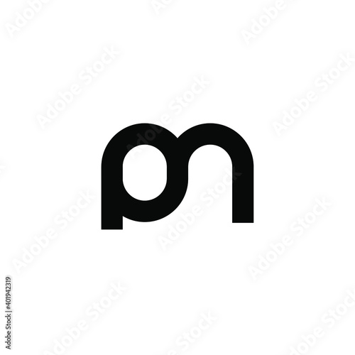 pn pm minimal logo icon design vector isolated design