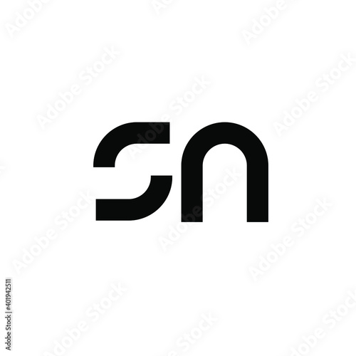 sn minimal logo icon design vector isolated design