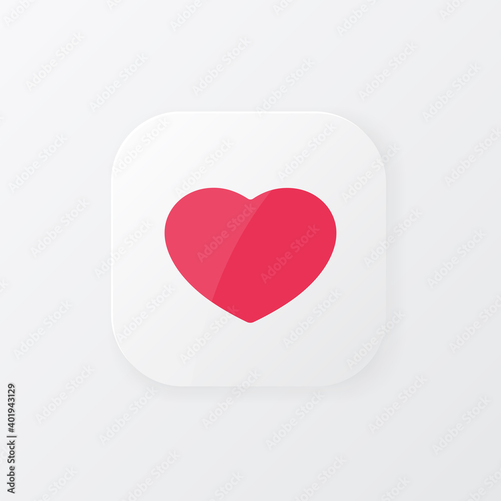 Heart icon button. Vector design