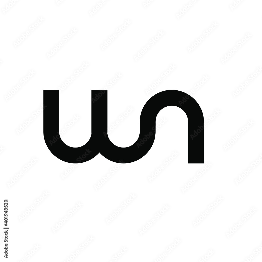 wn nw minimal logo icon design vector wn nw minimal logo icon design vector