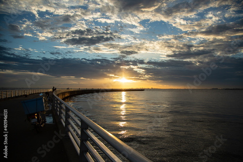 夕焼けの桟橋 © Noriaki