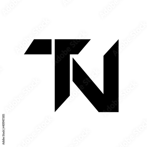 Tableau sur toile tn nt minimal logo icon design vector
