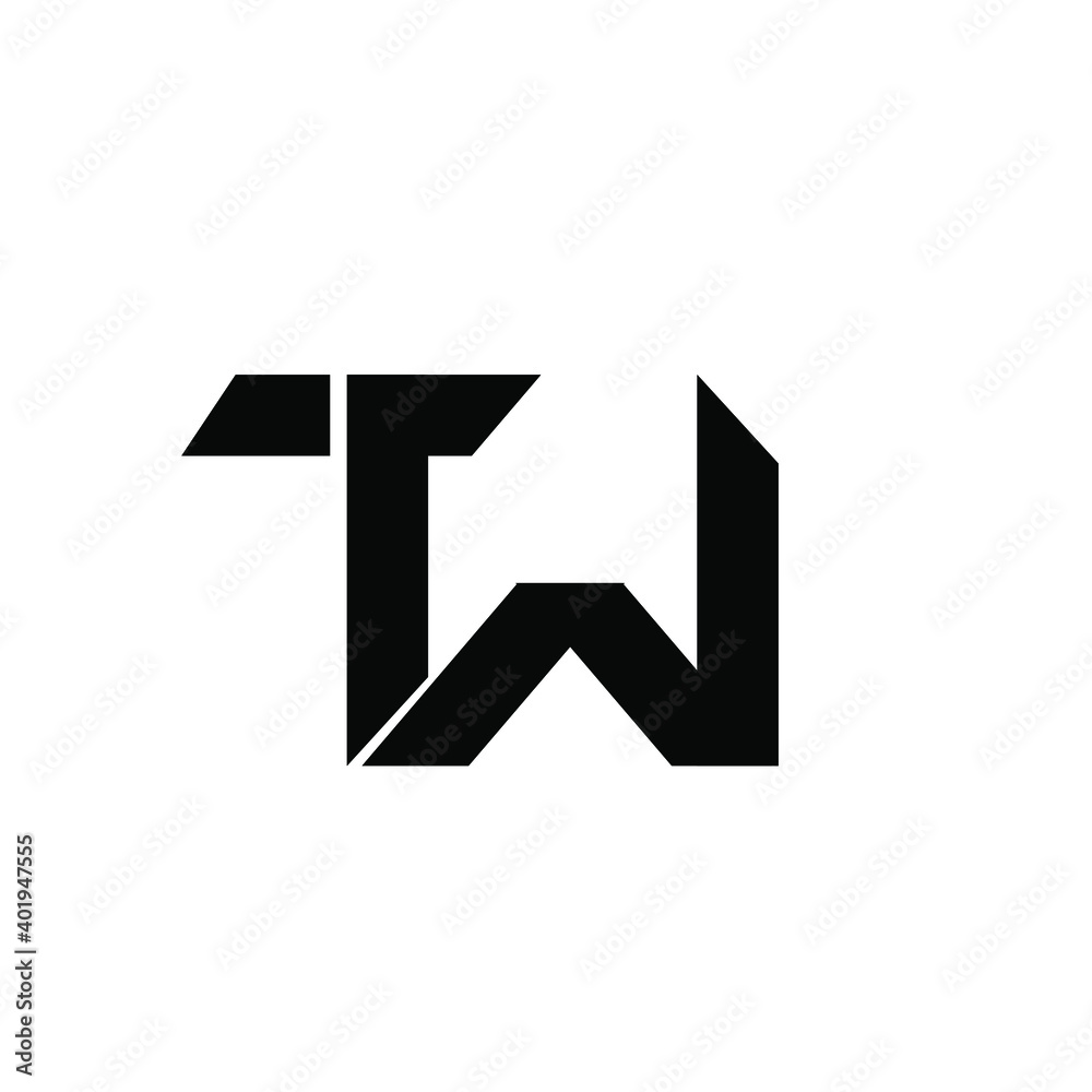 tw wt minimal logo icon design vector tw wt minimal logo icon design vector