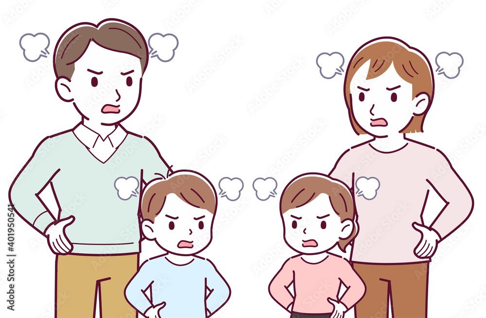 A fun and lively family of four A fun and lively family of four