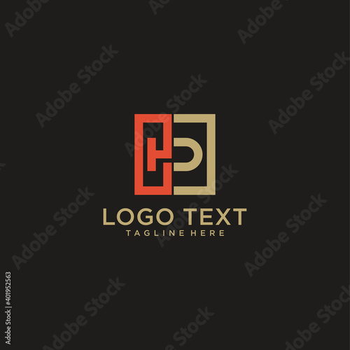 HD letter monogram logo illustration with an interesting concept Premium Vector