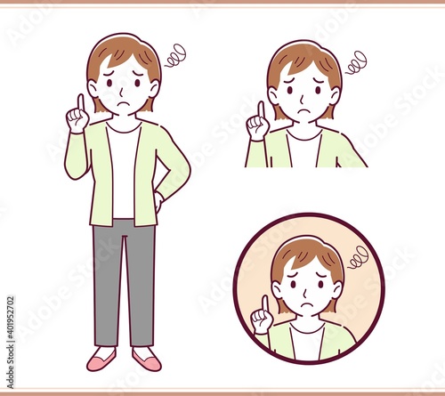 Young woman in a cardigan