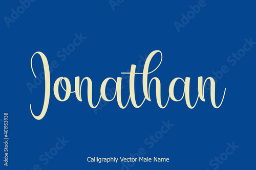 Fotografie Jonathan Male Name in Cursive Typescript Typography Text